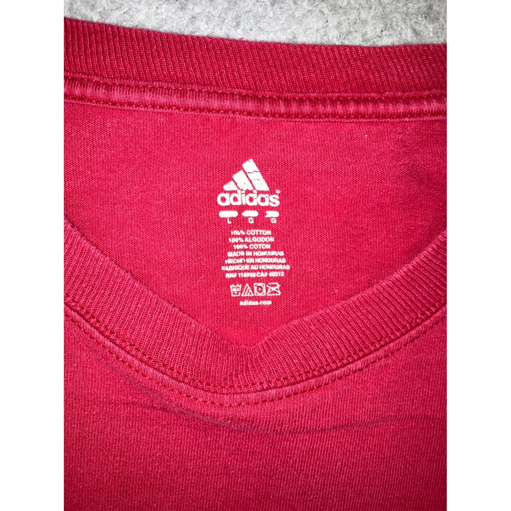 Adidas Alabama Crimson Tide Roll Tide L/S T-Shirt Mens L Red Baggy Distressed - Picture 10 of 15